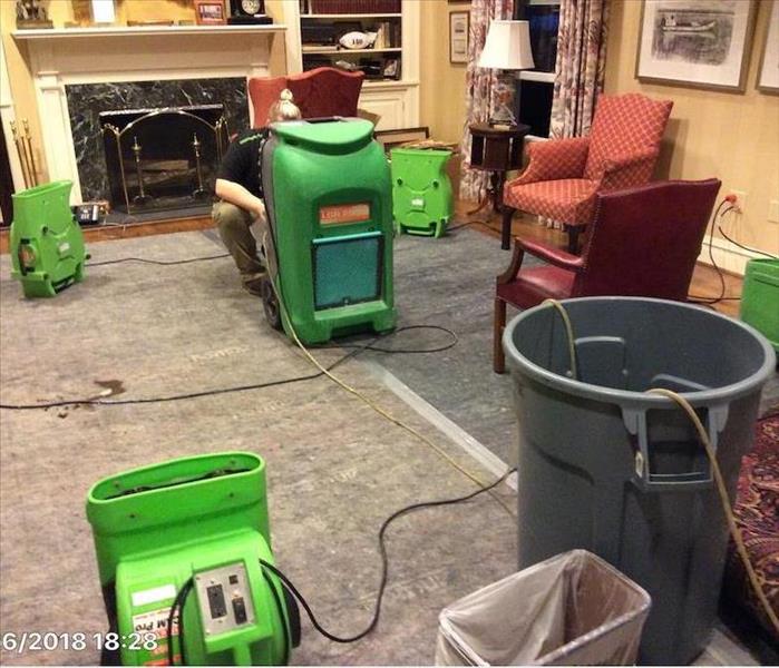 SERVPRO equipment at work in home.